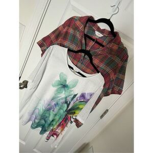 CJ Banks women’s lot bundle blouse and short sleeve button up size 2X